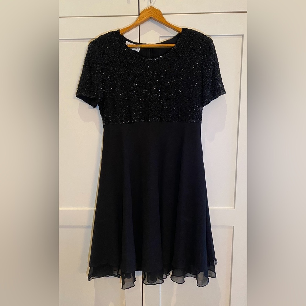 Beaded black Holt Renfrew dress